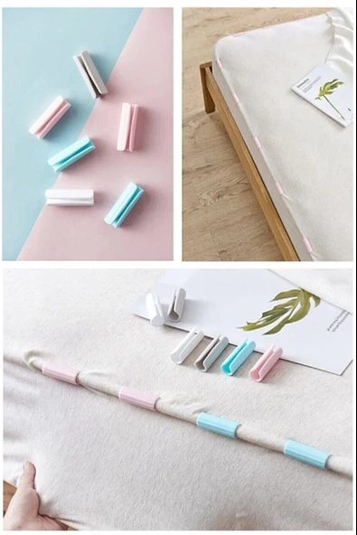 12 Adet Yorgan Kılıfı Ve Çarşaf Sabitleyici Kaydırmaz Nevresim Örtü Klipsleri ürün görseli 1