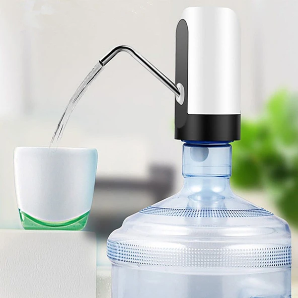 Usb ile Şarj Edilebilir  Otomatik Damacana Su Pompası ürün görseli 1