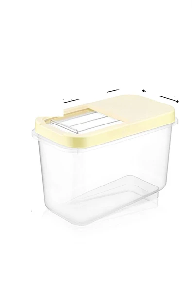 Sürgülü Kapaklı 7.5 LT Erzak Bakliyat Un Şeker Saklama Kabı - Resim 2