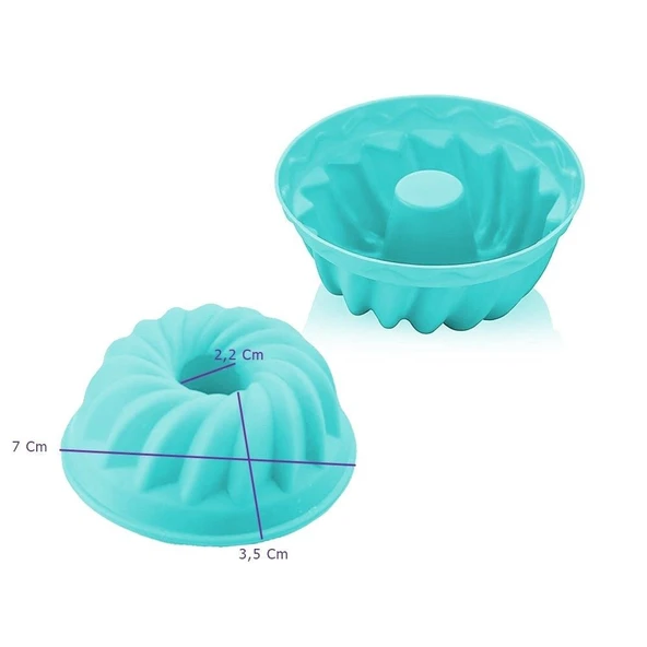 Muffin Kek Kalıbı Silikon 6 Adet - Resim 3