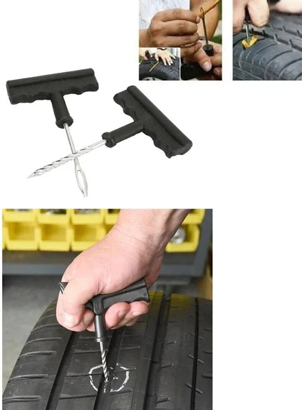 6 Parça Araba Motosiklet Otomobil Bisiklet Lastik Tamir Kiti Araç Bakım Seti - Resim 3