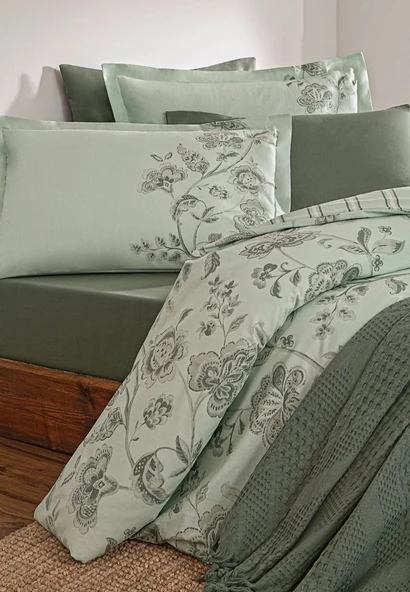 Özdilek Pikeli Nevresim Takımı Çift Kişilik Fresque Yeşil - 3