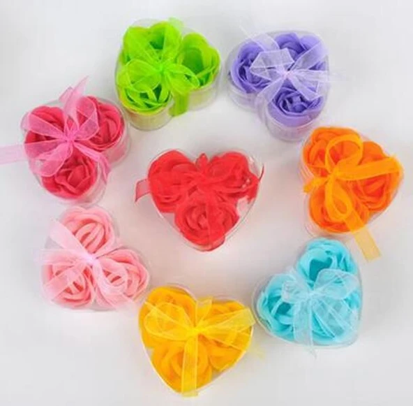 Kalp Kutulu Gül Şeklinde Sabun - Mini - Resim 2