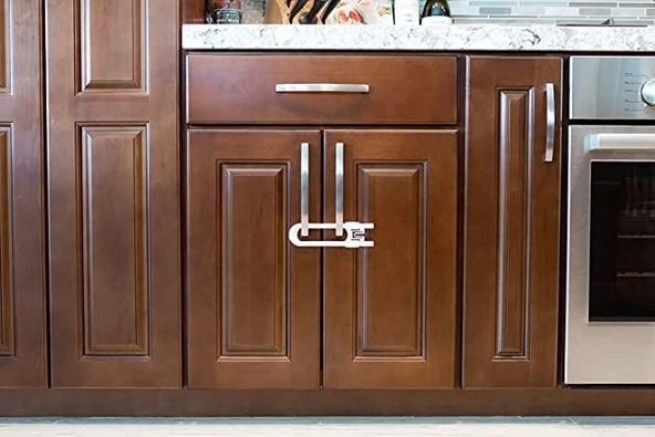 Çocuk Koruma Kilidi - Slide Dolap Çekmece Kilidi Sürgülü Kilit - 4