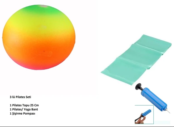 Pilates Seti - Top - Pompa - Bant ürün görseli