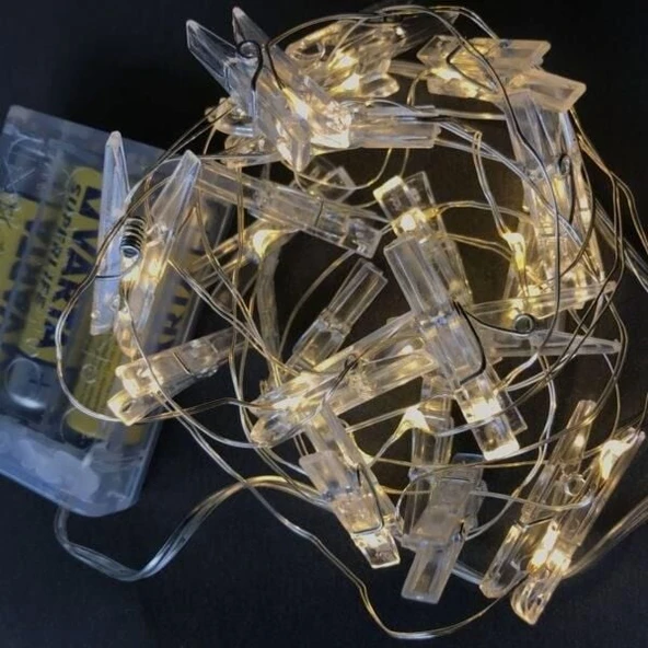 Işıklı Mandallı Fotoğraf Albümü 5M - 30 LED - 2