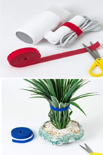 Kesilebilir Kablo  Tutucu Kulaklık Fare Airfry Ev Ofis İçin Cırt Sabitleyici Kablo Düzenleyici - 4