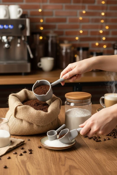 Ölçü Kaşığı Şeker Kahve Un Erzak Ölçü Kaşığı - 3 lü Ölçü Kaşığı - 3