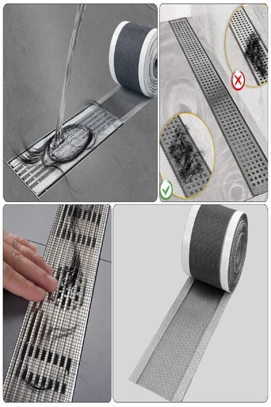 4 Metre Yapışkanlı Banyo Gider Koruyucu Saç Toplayıcı – Gider Böcek Koruyucu Gider Süzgeci ürün görseli