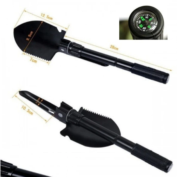 Survival Katlanabilir Pusulalı Kürek ürün görseli