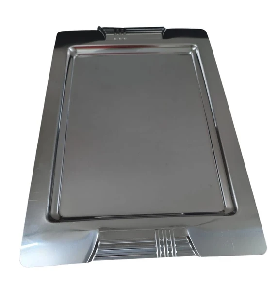 Tepsi - Çelik Kahve Sunum Tepsisi 46 x 30 Cm - 2