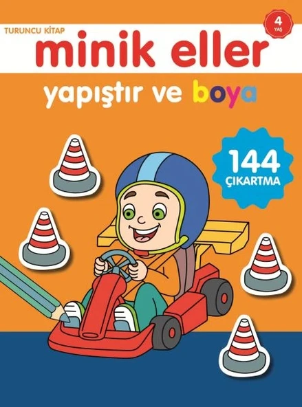 Minik Eller Yapıştır Ve Boya - Turuncu Kitap ürün görseli