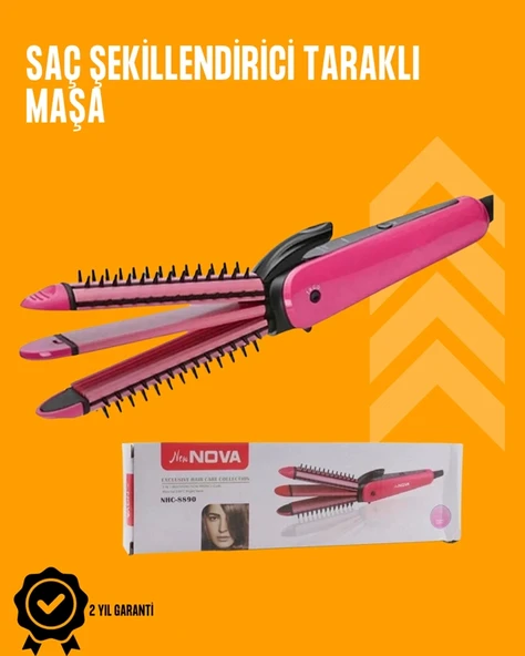 Fön İşlemine Uyumlu Sabitleyici Saç Tarağı ürün görseli