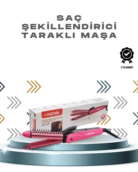 Ergonomik Tasarımlı Fön ve Maşa Uyumlu Saç Şekillendirici Maşa ürün görseli 1