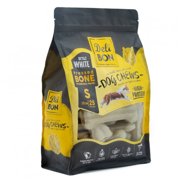 Delibon Pres Köpek Kemiği 12 Cm 25li Beyaz