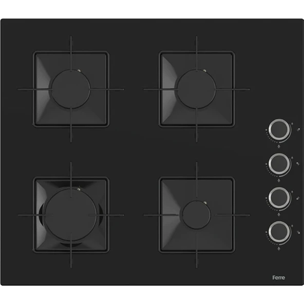 Ferre XE61MDV - SS205 - D086 4 Prog. Mekanik Statik XL 78 Litre Ankastre Set - İnox/Siyah - 2