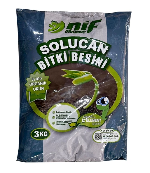 Nif Organik Solucan Bitki Besini %100 Doğal 3 kg