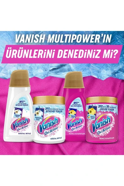 Vanish Oxi Action Multipower Beyazlar ve Renkliler Deterjan Güçlendirici Toz ve Leke Çıkarıcı 480 Gram x2 - 5
