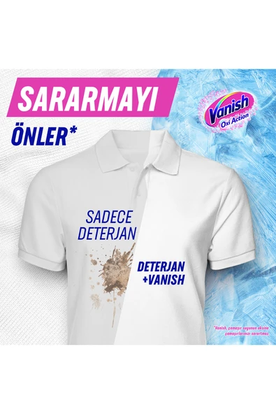 Vanish Oxi Action Kristal Beyaz Toz Deterjan Güçlendirici ve Leke Çıkarıcı 480 Gram - 5