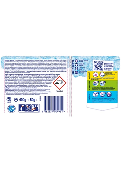 Vanish Oxi Action Kristal Beyaz Toz Deterjan Güçlendirici ve Leke Çıkarıcı 480 Gram - 9
