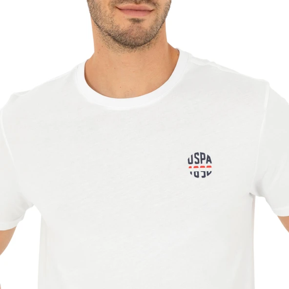 Erkek Regular Fit Bisiklet Yaka Beyaz Tişört - Resim 3