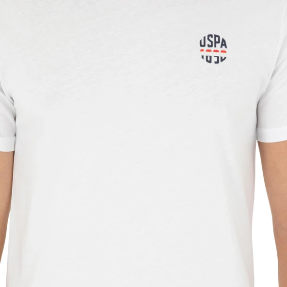 Erkek Regular Fit Bisiklet Yaka Beyaz Tişört - Resim 7