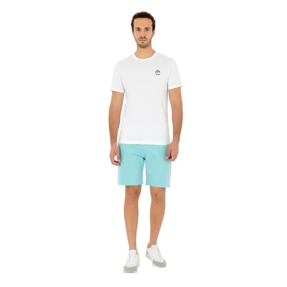 Erkek Regular Fit Bisiklet Yaka Beyaz Tişört - Resim 5