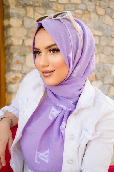 Lila Desenli Pratik  Şal ürün görseli