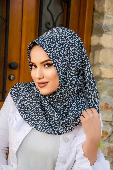 Siyah beyaz Desen Double Şal ürün görseli