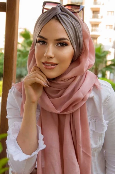 Pudra Vizon Burgu Hazır Şal ürün görseli