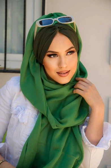 Bahar Yeşili Haki Burgu Hazır  Şal ürün görseli