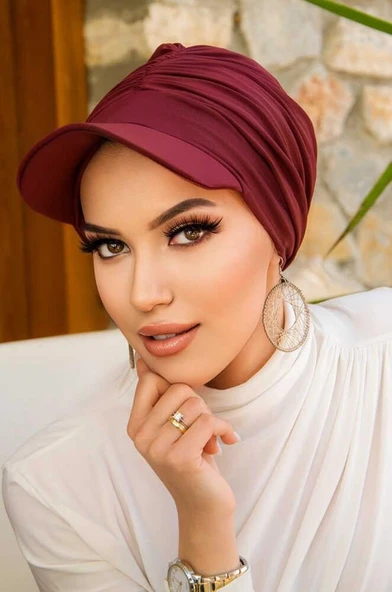 Bordo Havuz & Deniz Şapkası / Mayo Üstüne Kullanılabilir - Resim 2