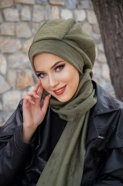 Haki Kapitone Tesettür Bere - Resim 2