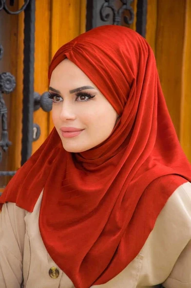 Taba Büzgülü Hazır Şal Eşarp ürün görseli