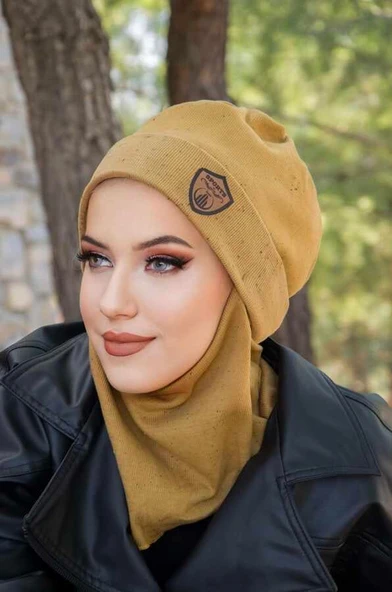 Hardal Karyağdı Armalı Maskeli Bere - Resim 3