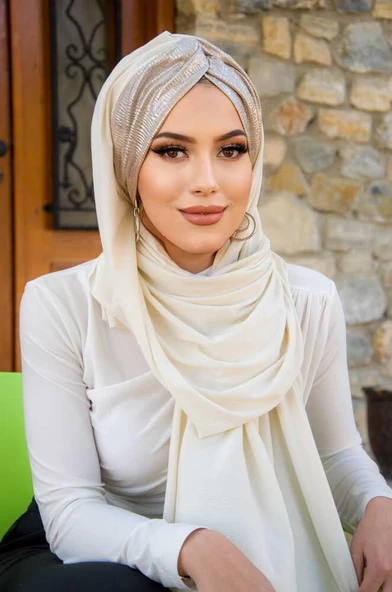 Kemik Dore Varaklı Burgu Hazır Şal ürün görseli