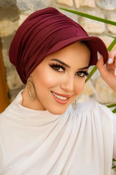 Bordo Havuz & Deniz Şapkası / Mayo Üstüne Kullanılabilir ürün görseli