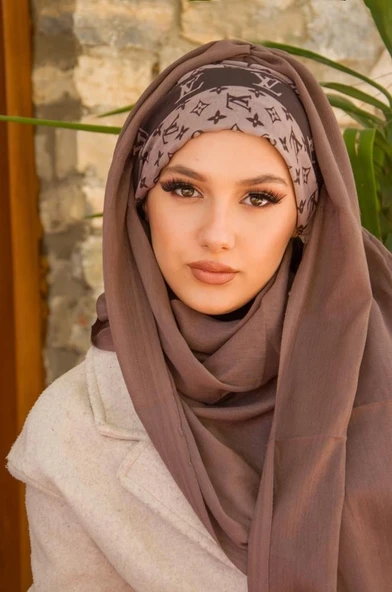 Vizon Marka Desen Bandana Bone Şal - 2