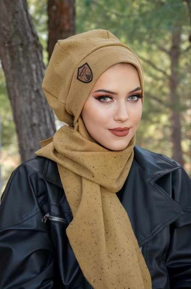Hardal Karyağdı Armalı Tesettür Bere - 1
