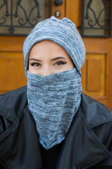 Soft Mavi Desen Maskeli Bere - Resim 4