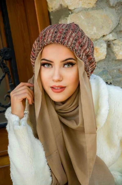 Taba Triko ATKISIZ Tesettür Bere - Resim 4