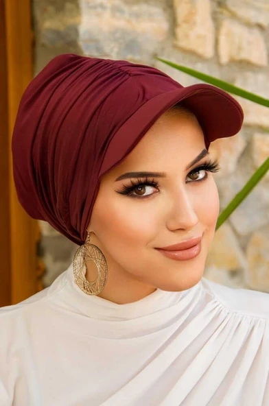 Bordo Havuz & Deniz Şapkası / Mayo Üstüne Kullanılabilir - Resim 3