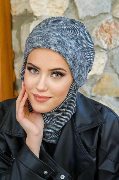 Lacivert Melanj Maskeli Bere - 3
