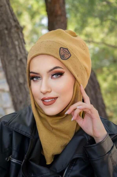 Hardal Karyağdı Armalı Maskeli Bere - Resim 2