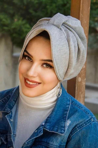 Gri Melanj Dolgulu Şapka Bone - Resim 2