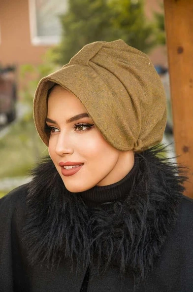 Hardal Melanj Kaşe Şapka Bone - 3