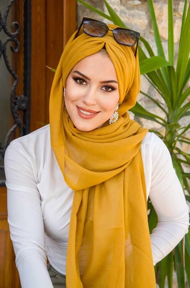 Hardal Büzgülü Hazır Şal ürün görseli