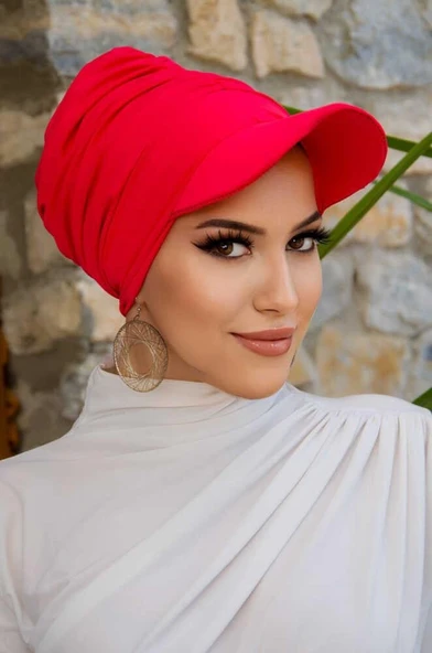 Kırmızı Havuz - Deniz Şapkası / Mayo Üstüne Kullanılabilir - Resim 2