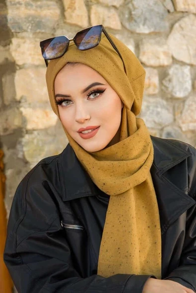 Hardal Desenli Tesettür Bere - Resim 3