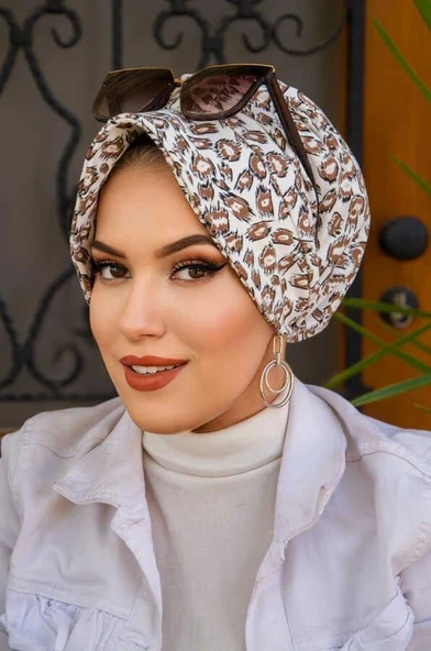 Camel Leopar Fularsız Şapka Bone ürün görseli